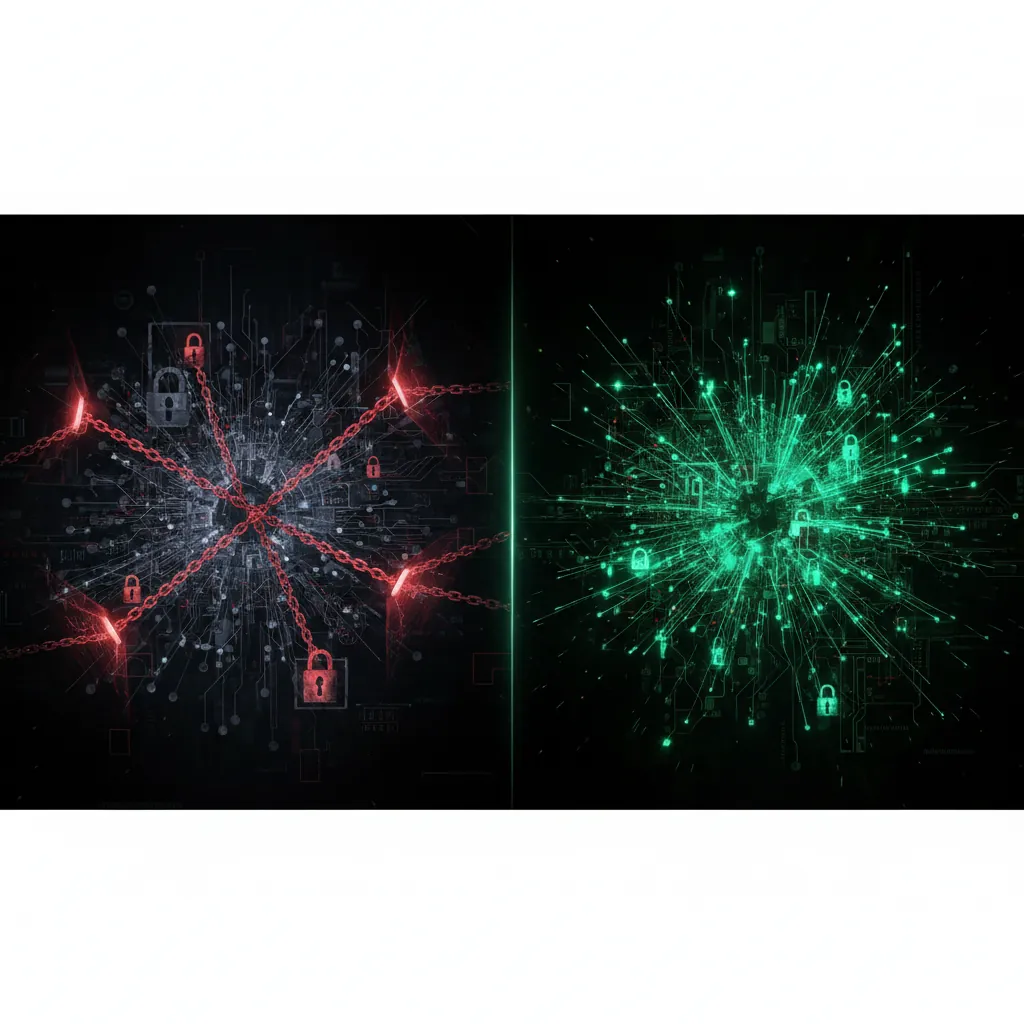 Before and after: constrained AI vs. free AI model comparison