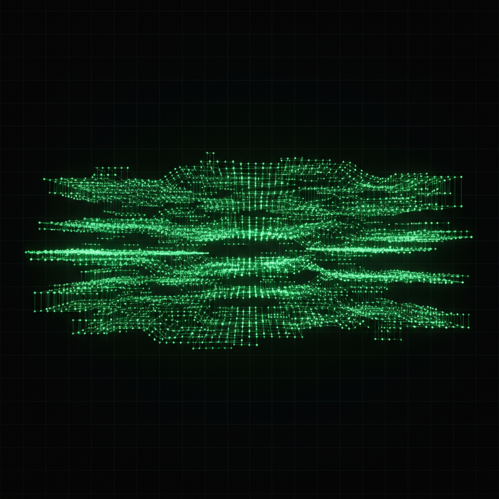 Abstract visualization of neural network weight layers