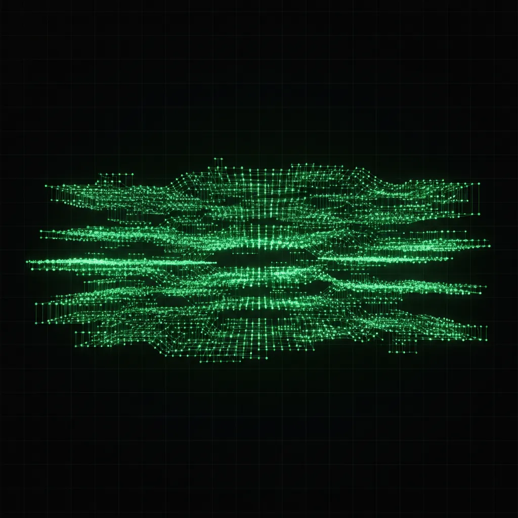 Abstract visualization of neural network weight layers
