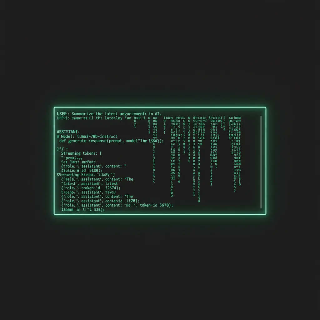 A terminal window showing Ollama model output