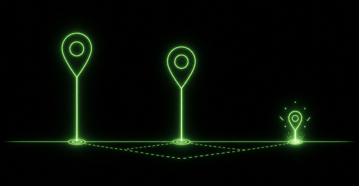 A world map with three glowing nodes over the United States, China, and Japan, connected by lines, representing a three-way AI race