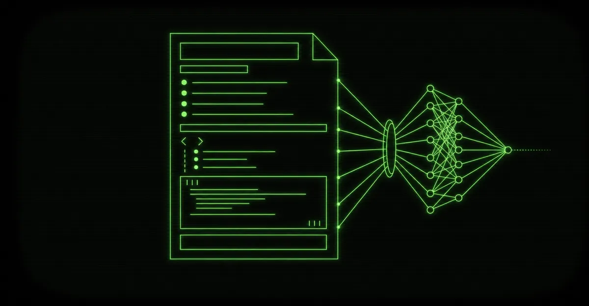 A markdown document being read by a model — the new source code