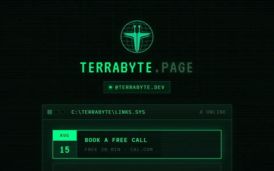 Home page of a links and newsletter site