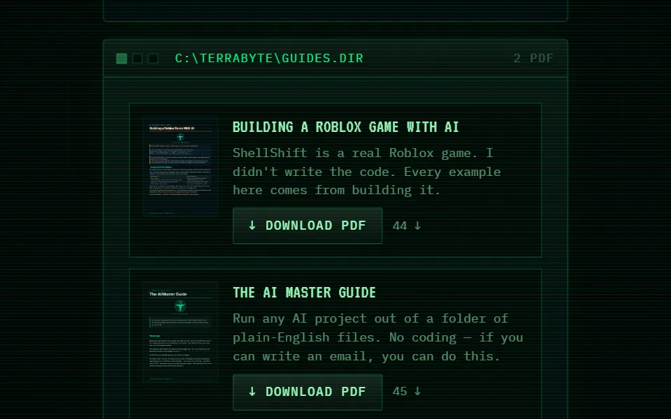 Guides section of a links and newsletter site